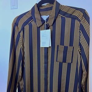 &Other Stories striped silky shirt